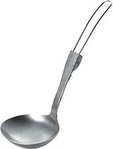 Japanese native Uniiflame titanium alloy folding spoon outdoor camping Wild Cooking ultra-light rice spoon 668177