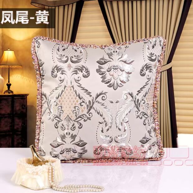 Giá cực thấp Châu Âu ren jacquard sofa đệm gối tựa lưng gối với lõi nhỏ lớn 55 nổi đệm cửa sổ đệm chăn gối văn phòng 2 trong 1