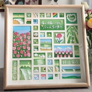Birthday Gift DIY Oil Pastel Set with Multi-Grid Picture Frame LAOSHU for Boyfriend, Girlfriend, or Female Friends with a High-End Feel