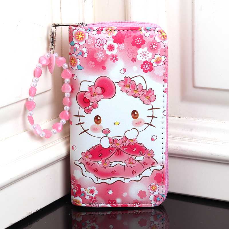 Japanese and Korean Creative Hello Kitty Cartoon Cute Children's Korean-Style Fashion Coin Purse Zipper Wallet for Girls and Women