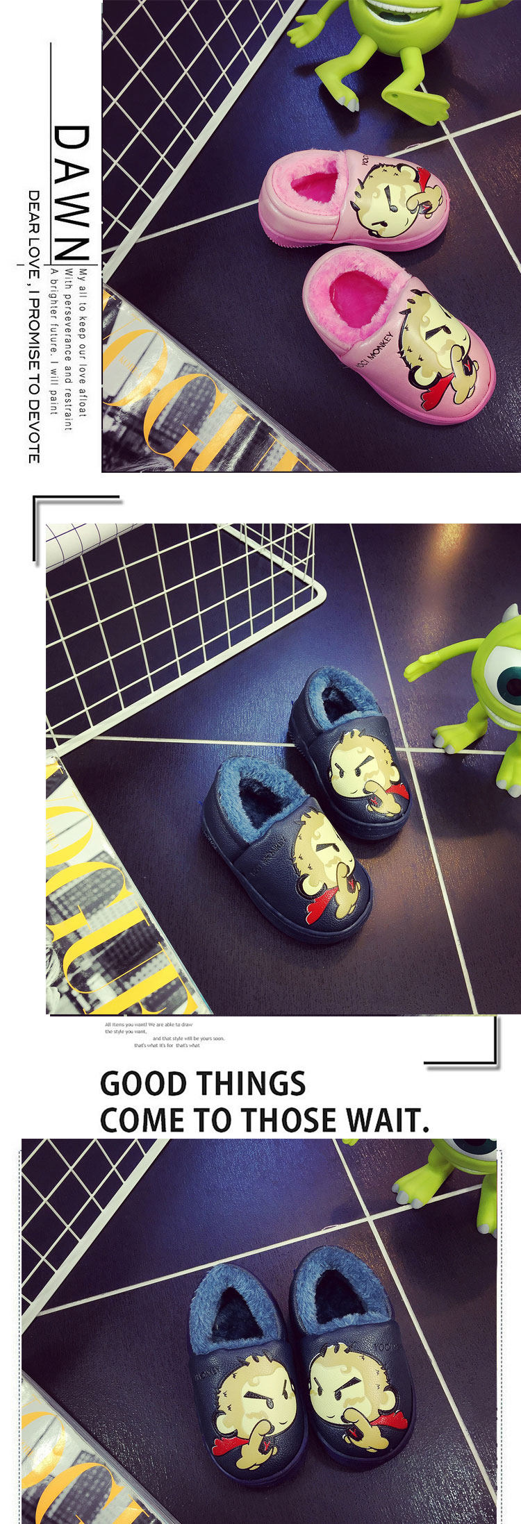 Chaussons enfants en autre pour hiver - semelle caoutchouc Wear - Ref 1031108 Image 9