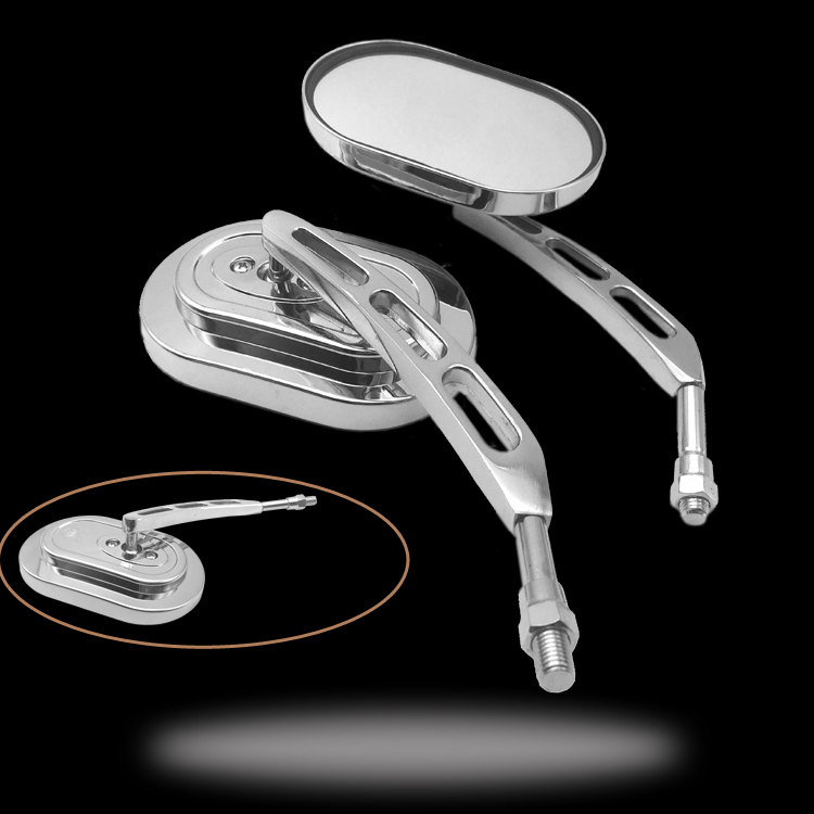 Locomotive electric car rearview mirror mirror Harley cruise prince bicycle modified universal oval rearview mirror