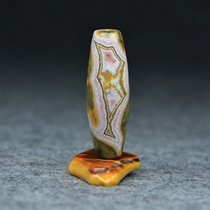 Tibets new ten specimens Tianzhu 9 Eye shale tangled silk Manau Warring National Red Sky Eye jade medullary pearl pendant