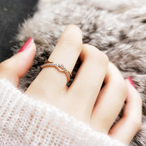 Ring size fashion personality fat mm senior sense large temperament big finger ring rose gold index finger does not fade ring