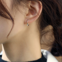 Earrings simple twist circle women 2021 New Tide small Net Red personality sterling silver cold wind ear buckle earrings