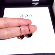 Exquisite small earrings sterling silver earrings 2021 New tide rose gold Love rose gold earrings women Summer round face