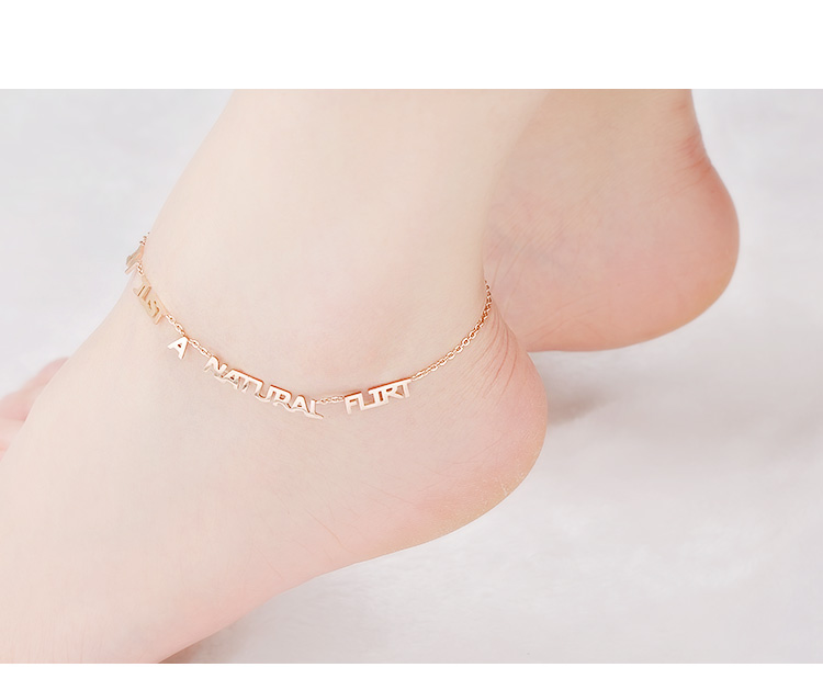 Phụ nữ gợi cảm bằng thép 雅 同 không phai màu phiên bản Hàn Quốc của vòng chân cá tính đơn giản - Vòng chân lắc chân nữ thủ công