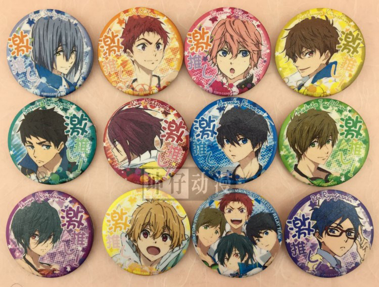 Free 男子遊泳俱樂部starting Days 真琴遙凜徽章胸章現貨