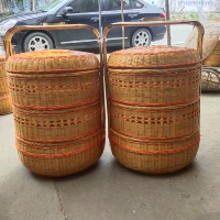 Три слоя и одна пара желтых бамбуковых моделей, чтобы отправить плоское бремя