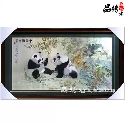 Hunan embroidery boutique Chinese national treasure map pure hand embroidery embroidery embroidery to send foreigners business gifts to foreign guests