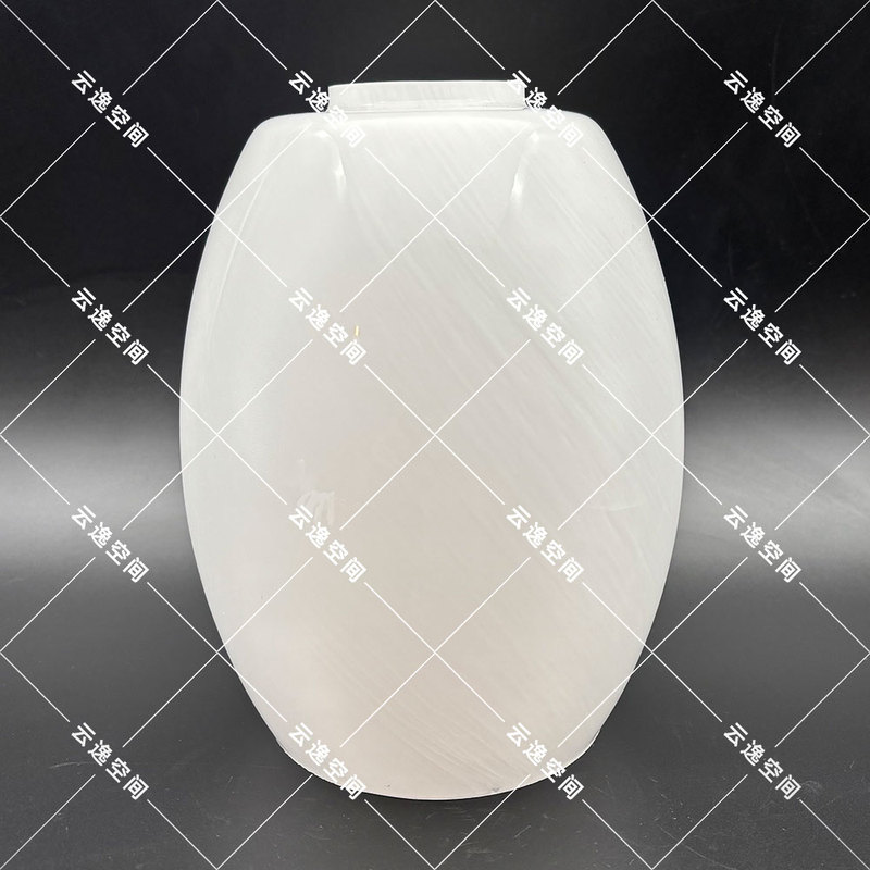 Lampshade in the Shape of a Long Egg, Imitation Jade, 14*18, Glossy Surface, E27 Glass Chandelier Lighting Fixture, Lamp Cover, Outer Shell