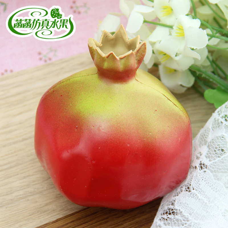 Plastic Imitation Real Fake Pomegranate Model Home Overall Cupboard Decoration Photographic Props Children Early Education Toys Display Supplies