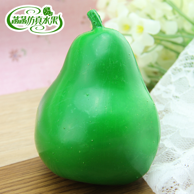 Plastic Emulation Green Pears Fake Fruit Big Pear Submodel Furniture Home Overall Cupboard Decoration Props Fruit Vegetables