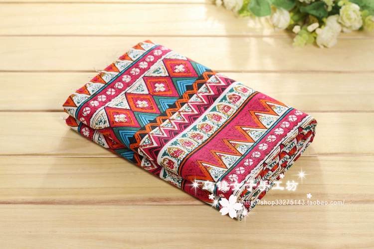 Bohemian in vải handmade diy vải cotton linen khăn trải bàn rèm trang trí vải bàn cà phê vải quần áo vải