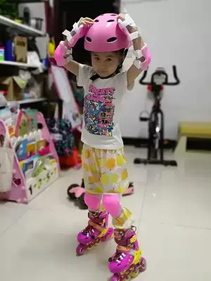 Huben children's sports protective gear 7-piece helmet self-propelled single wheel skateboard adjustable size protective head