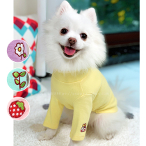 Pet cute fruit embroidery bottoming shirt small dog and cat pure cotton teddy Bomei Schnauzer spring and summer thin clothes