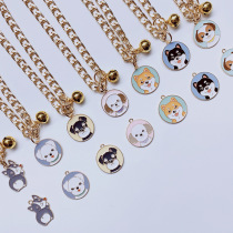 Pet Great Gold Chain Daughter Teddy Gold Wool More Than Panda Dog Bell Ringer Necklace Small Mid Sized Canine Ornament