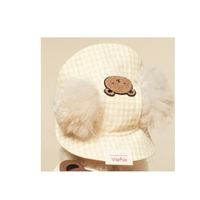 Желтая цветная шапка, с медвежатами