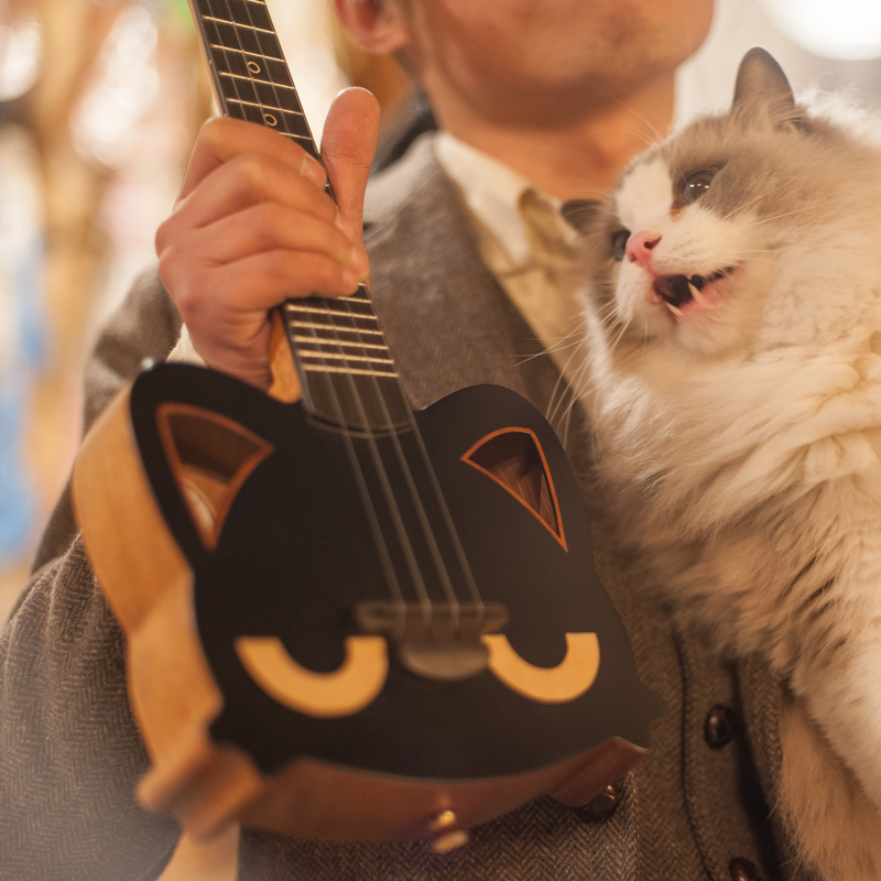 Super Meow Adela Adra Full Veneer 21 Inch Electric Box Jukri Rieri Whole Peach Blossom Hearts Wood Hollowing Out