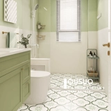 Funfu lulifang зеленая ванная комната для ванной плитка плитка Nordic Fresh Fresh Kitchen Balcony плитка туалетная плитка на стенах туалета