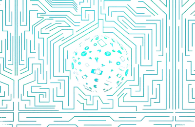 手繪抽象幾何線條科技感電路線路動感線條線路背景png免摳素材