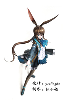 Full 2 pieces This is not a hand-made youlingke Amia Amia donkey Ark anime paper model