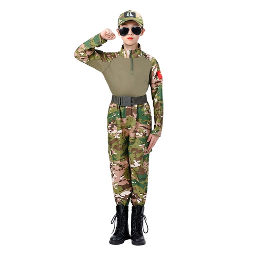 Детский камуфляжный осенний демисезонный комплект для мальчиков, костюм для школьников