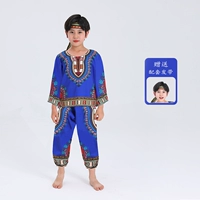 Синяя длинная повязка на голову, штаны