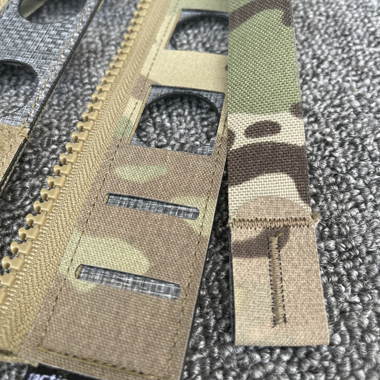 Tactical Ferro style molle Zip On Adapter Back Panel Tegris Zipper