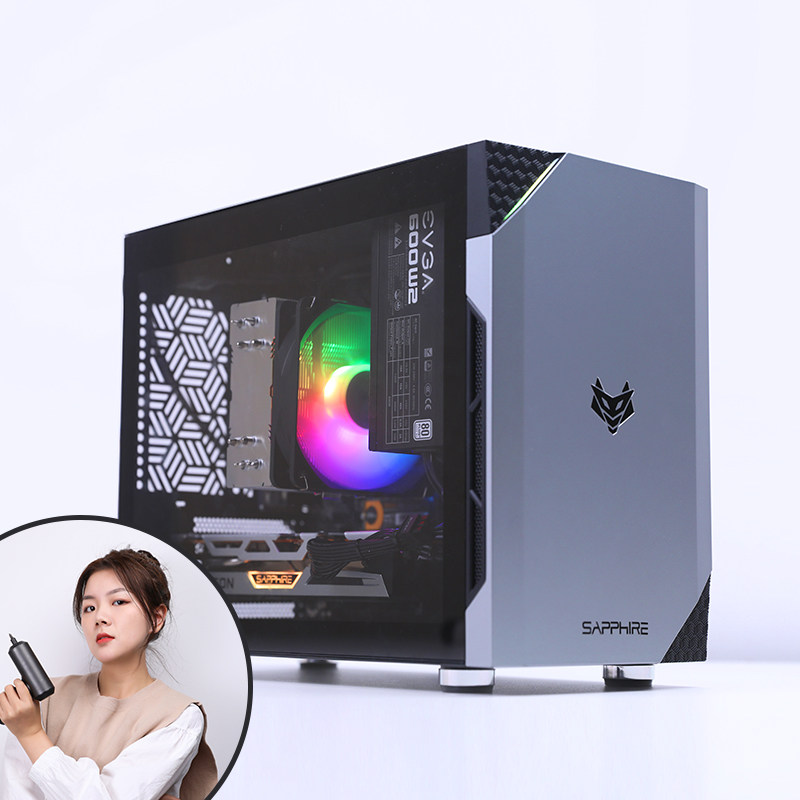 AMD Sharp Dragon R5 3600 Sapphire RX6600XT 8G Graphics Card Electric Race Water Cooling Computer Eat Chicken Host