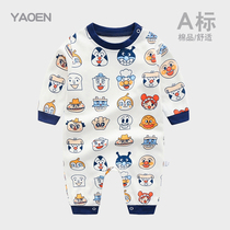 Super foreign baby clothes Cute super cute summer clothes Boys thin cotton one-year-old baby triangle romper