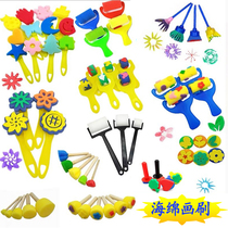 Kindergarten extension sponge brush pen Finger paint paint Sponge seal roller Painting graffiti tool Early education brush