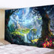 Extra large fantasy forest bedside dormitory wall decoration tapestry background cloth bed and breakfast blocking hanging cloth castle mural cloth