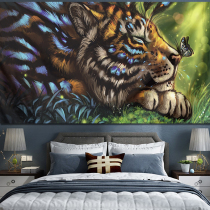 Forest Tiger wall decoration tapestry bedside bedroom layout living room oversized background cloth live hanging tablecloth tablecloth