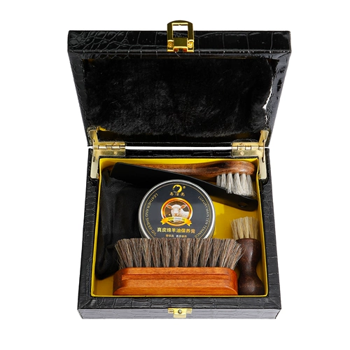 Черная щетка, крем для обуви для кожаной обуви, гигиенические туфли, ткань для полировки, набор инструментов