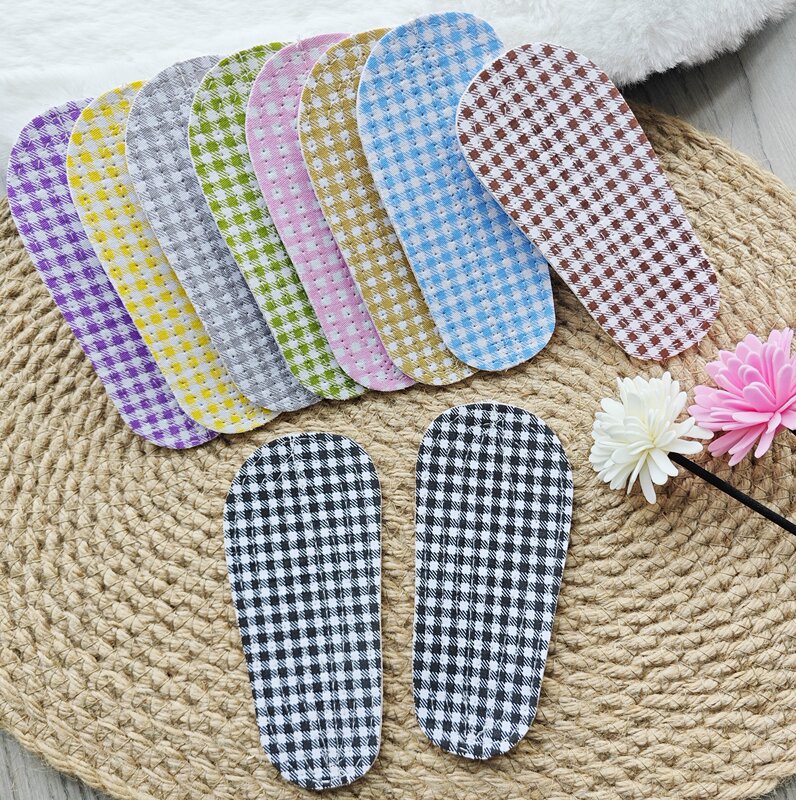 Baby Pure Cotton Insoles, Kidsren's Cuttable Plaid Cotton Insoles, Sweat-Absorbent and Breathable, Can Be Worn in All Seasons, Deodorant, Soft and Infant-Friendly