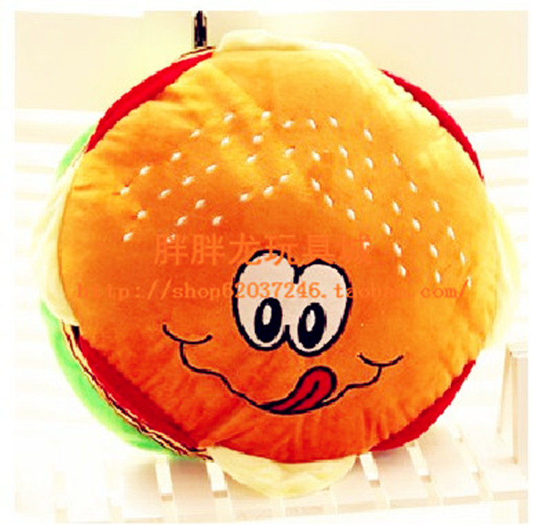 Cute plush toy hamburger pillow cushion office pillow children creative birthday gift