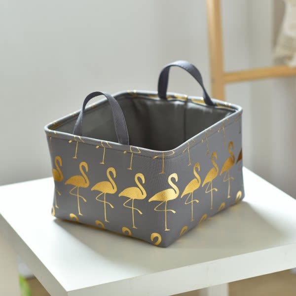 Korean storage box fabric storage box underwear miscellaneous box desktop snack storage basket baby storage basket small frame