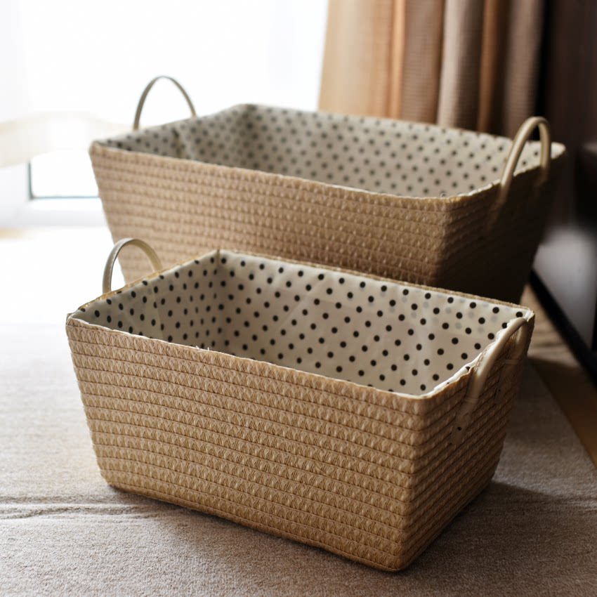 Day Style Dirty Laundry Basket containing basket Woven Storage Box Snacks Toy Finishing Basket Home Clothes Basket Big Laundry Basket