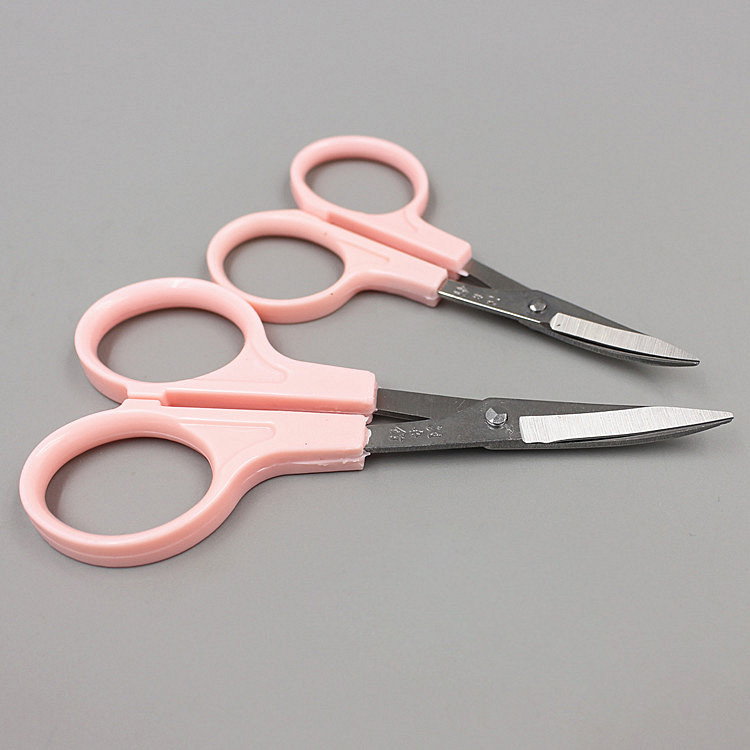 Head-head curved curved curved head scissors Wanhuan family with hand cross embroidery cutting curved head embroidered scissors