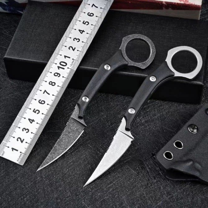 Outdoor Mini Knife anti-body Woman Demolition Express Knife Pendant Water Fruit Knife Carry-on Small Straight Knife Survival Portable Sharp Knife