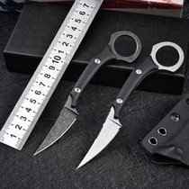 Outdoor Mini Knife anti-body Woman Demolition Express Knife Pendant Water Fruit Knife Carry-on Small Straight Knife Survival Portable Sharp Knife