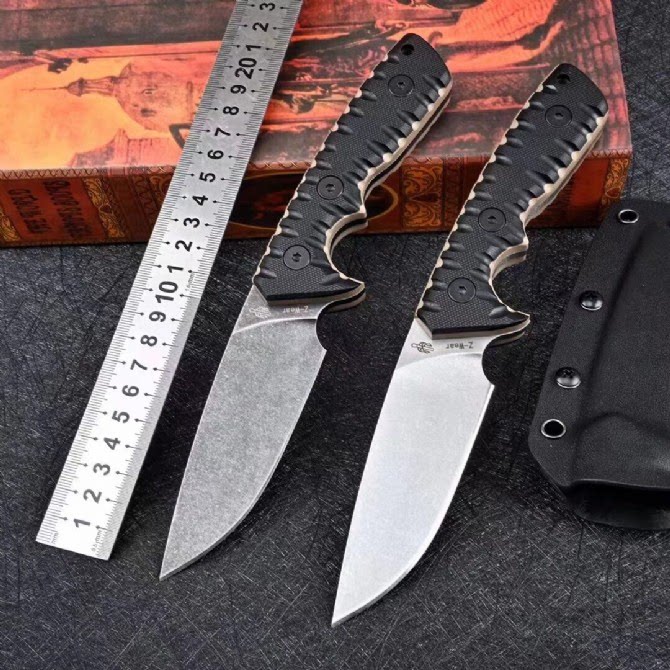 Outdoor Small Straight Knife All-round King High Hardness Small Knife DC53 Steel Open Edge Sharp Straight Knife Camping Anti-Body Knife