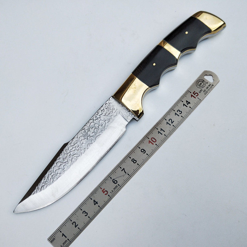 Cutter Straight Knife Outdoor Portable Small Knife Wilderness Special Combat Knife Carry-on-proof Body Knife High Hardness Sharp Collection