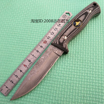 Knife Damascus small straight knife outdoor mountaineering wilderness survival equipment high hardness saber collection gift Sharp