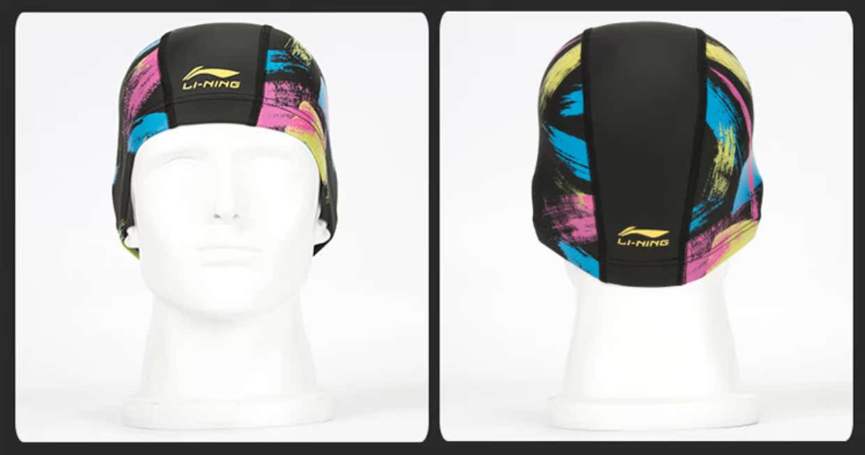Mũ bơi cho người lớn Li Ning unisex PU không thấm nước thoải mái không đầu siêu lớn đàn hồi dài thiết bị bơi mũ mũ bơi adidas	