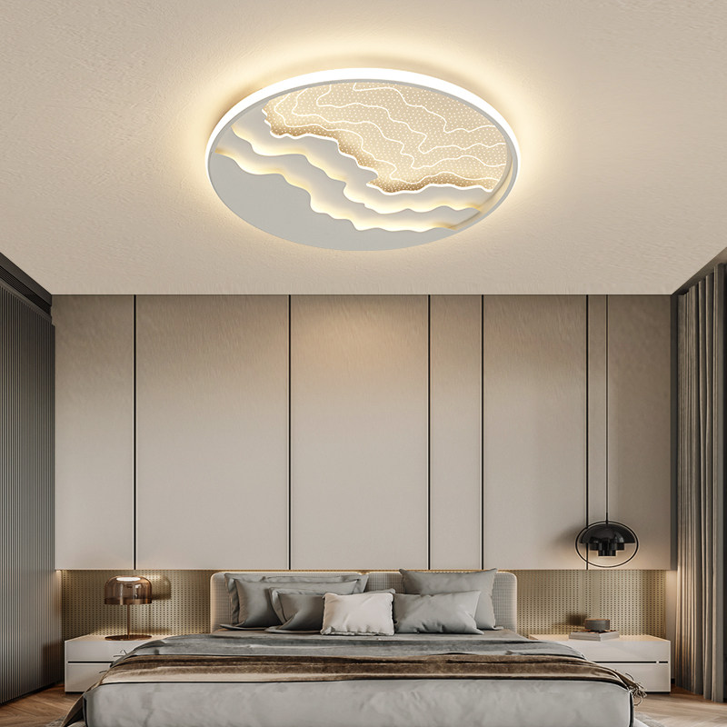 Nordic Bedroom Lamp Cozy Main Room Lamp Round Creative Atmosphere Living-room Light Led Book House Light Cloud Deck Suction light