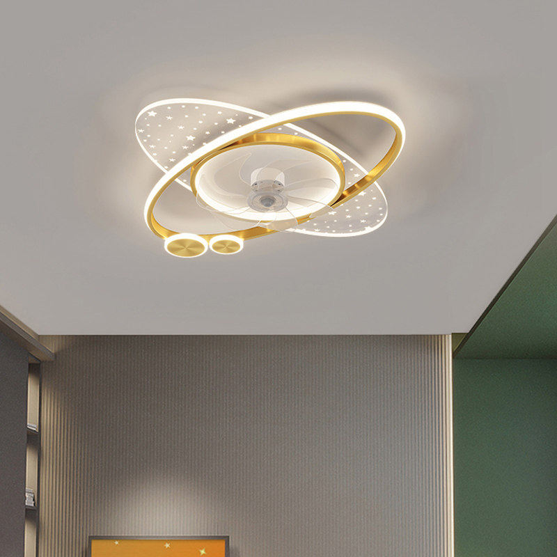 Home Creative Mute CEILING CEILING CEILING FAN LIGHT NORDIC REMOTE CONTROL SMART BEDROOM CEILING FAN LIGHT INVISIBLE CEILING FAN LAMP