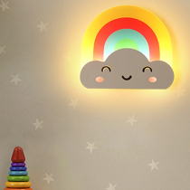 Nordic wall lamp Creative bedroom bedside lamp Stair lamp Living room background wall lamp Childrens room card room wall lamp