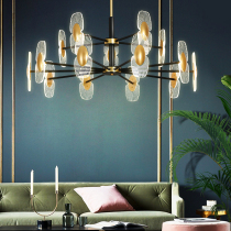 Postmodern light luxury chandelier Living room 2021 new net red restaurant light Golden atmosphere creative Nordic study light